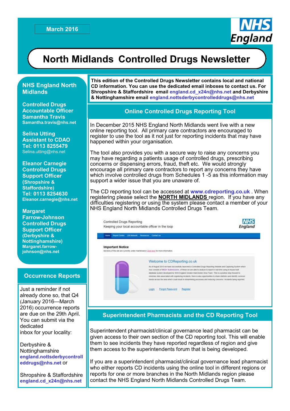 North Midlands Controlled Drugs Newsletter