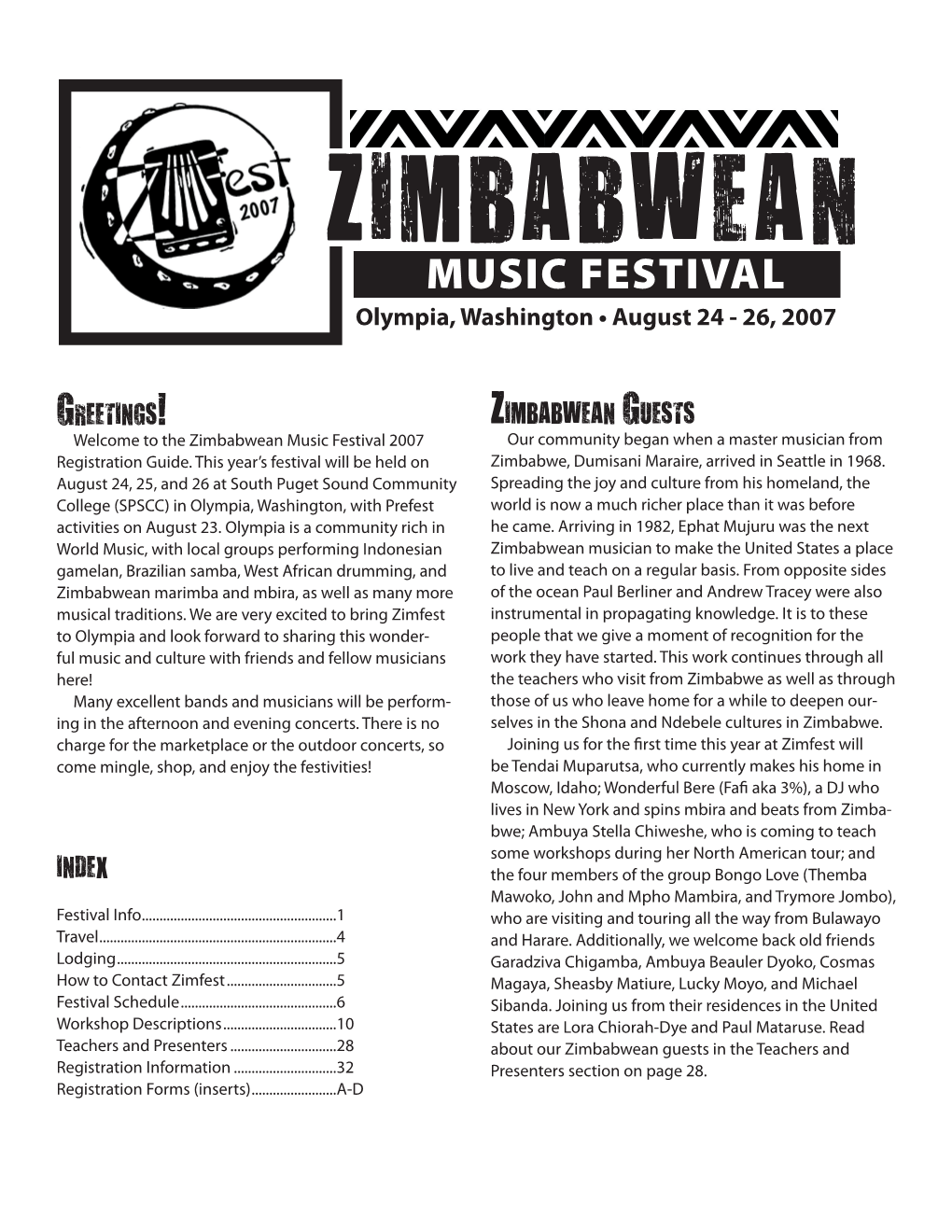 Zimfest 2007 Registration Guide