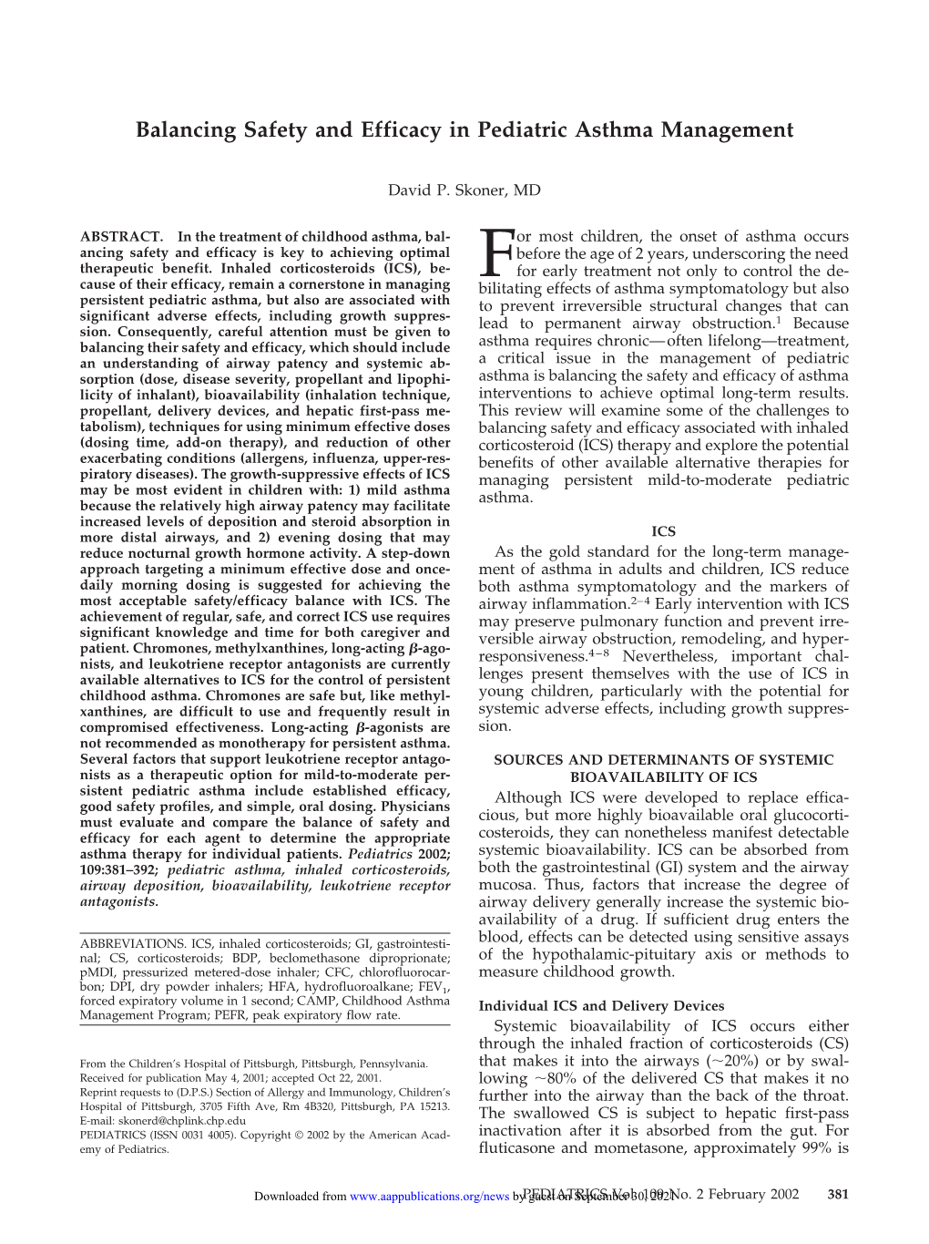 Balancing Safety and Efficacy in Pediatric Asthma Management