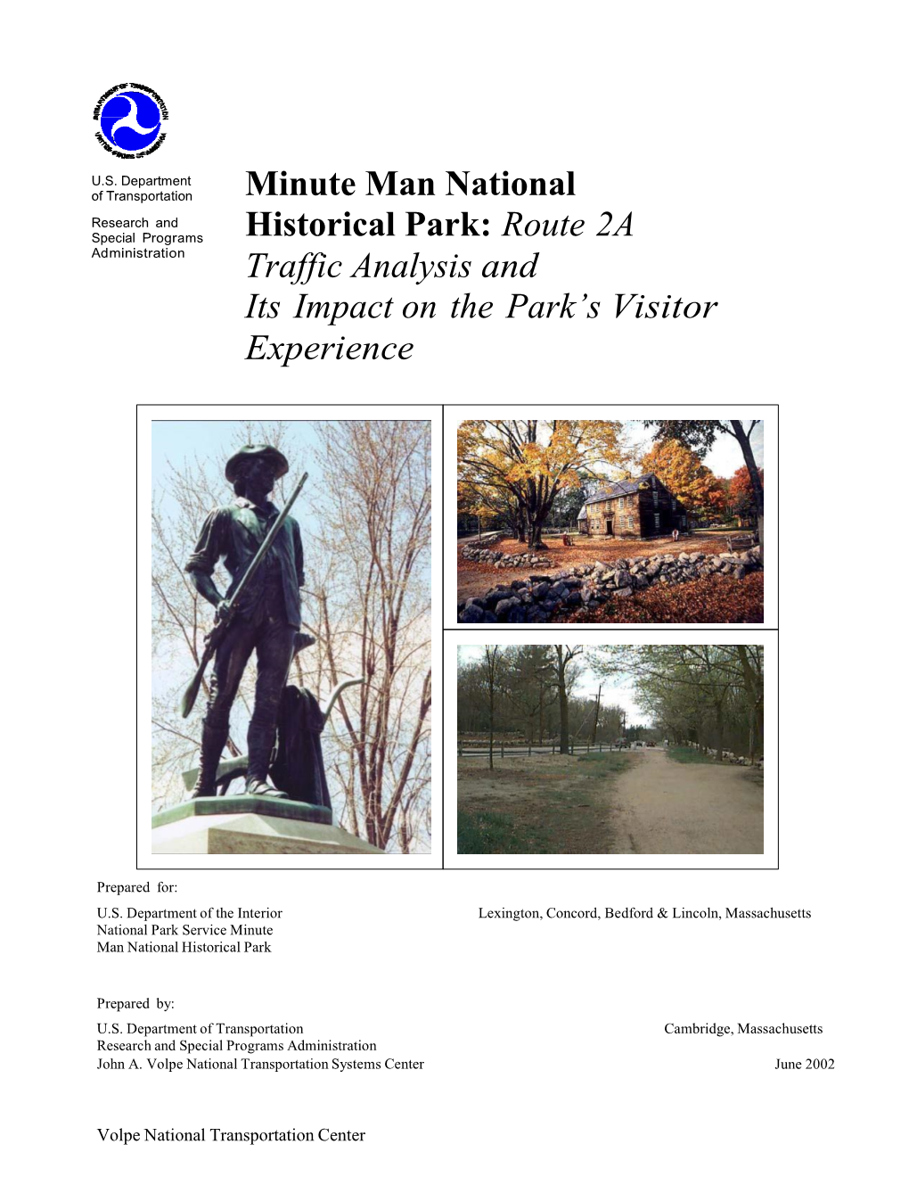 Minute Man National Historical Park: Route 2A Traffic Analysis and Its
