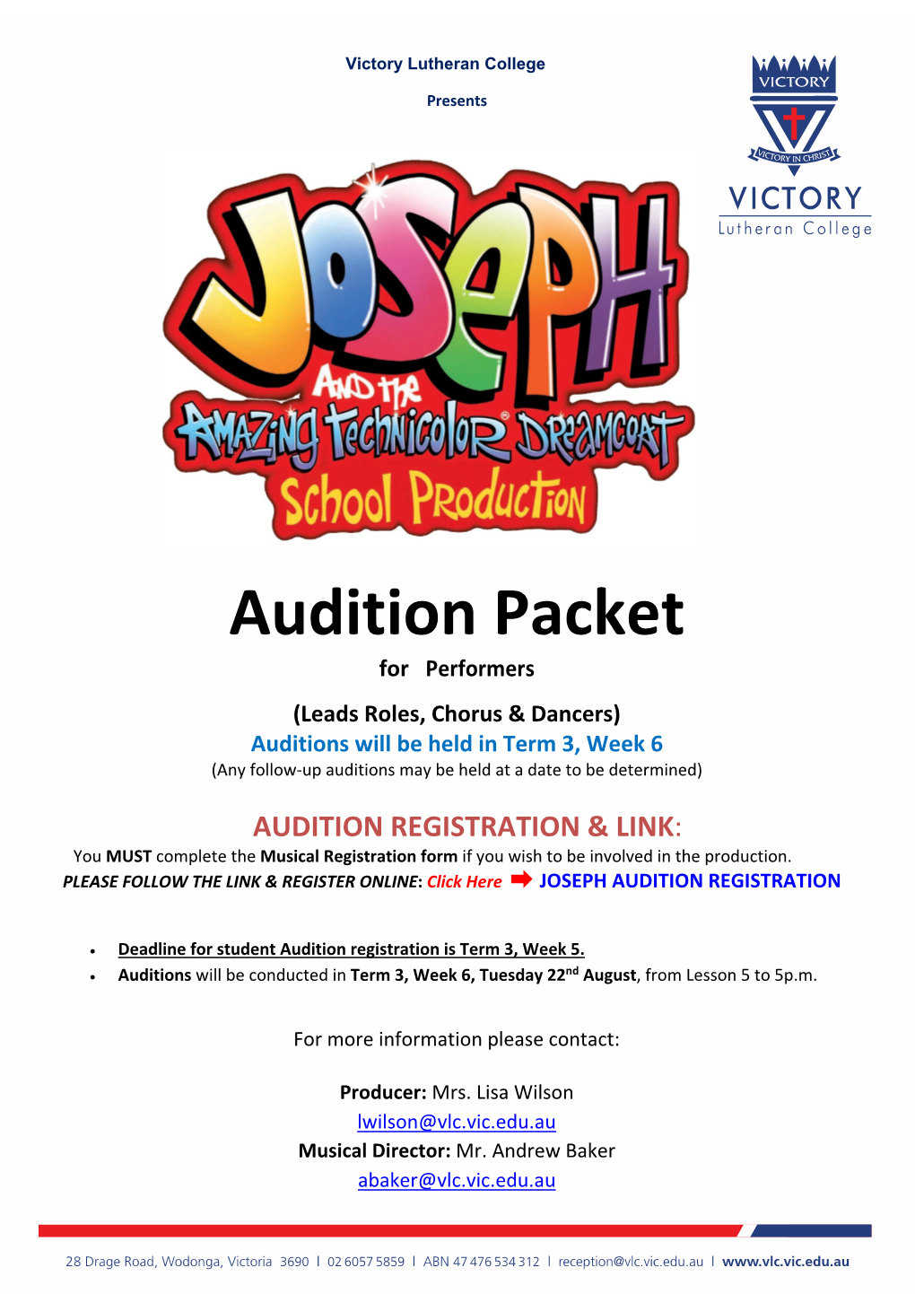 Audition Packet