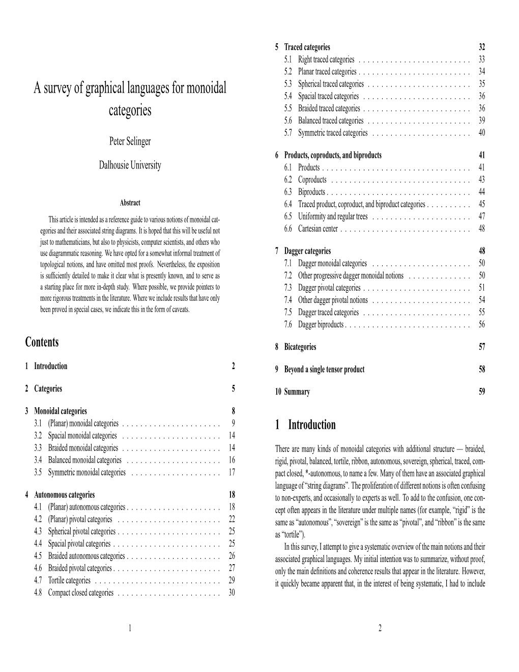 A Survey of Graphical Languages for Monoidal Categories