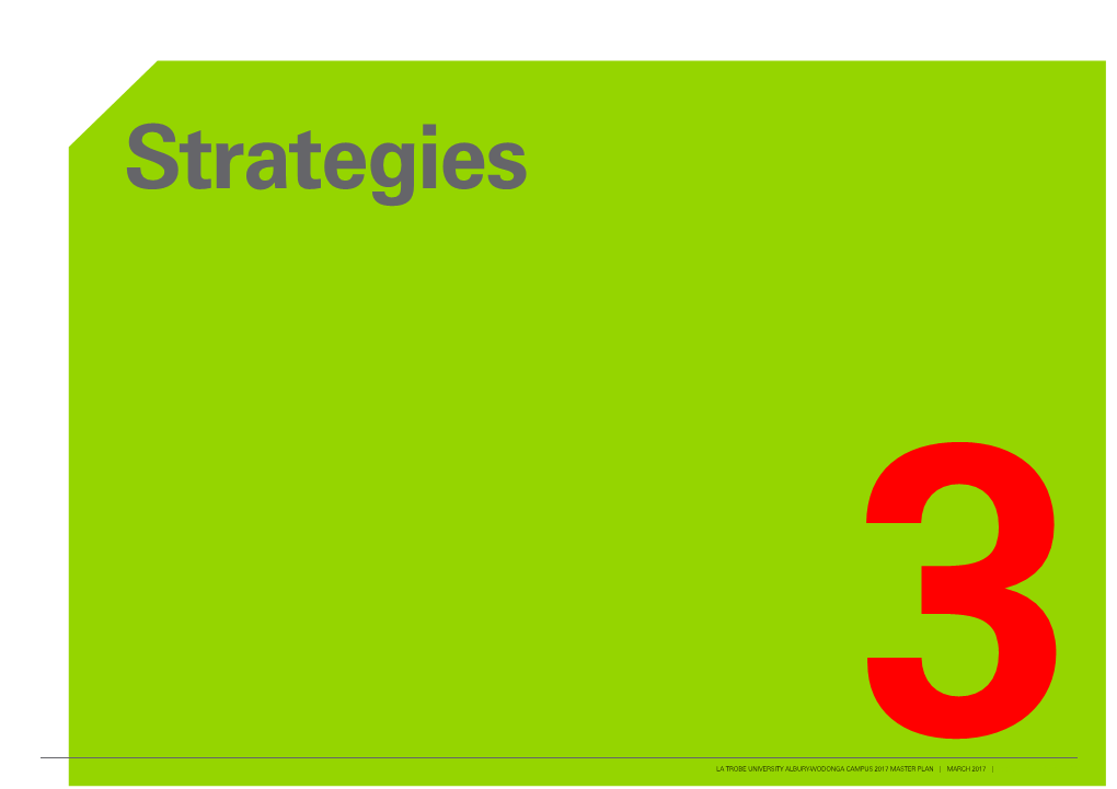 3.0 Strategies LTU Albury-Wodonga Campus Master Plan