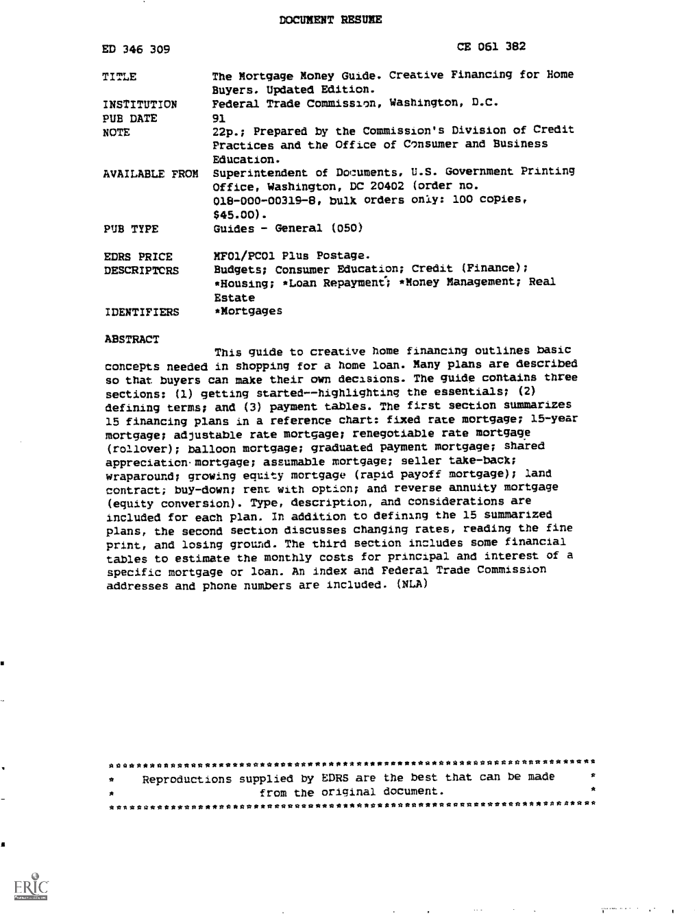 (1) Getting Startedhighlighting the Essentials; (2) Defining Terms; and (3) Payment Tables