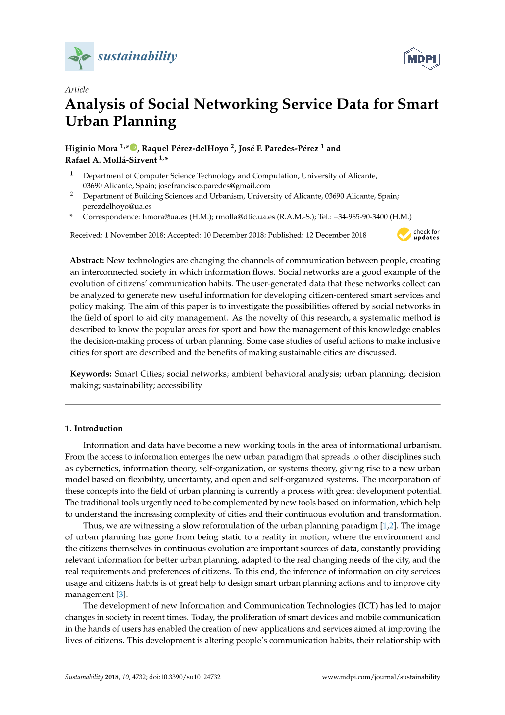 Analysis of Social Networking Service Data for Smart Urban Planning