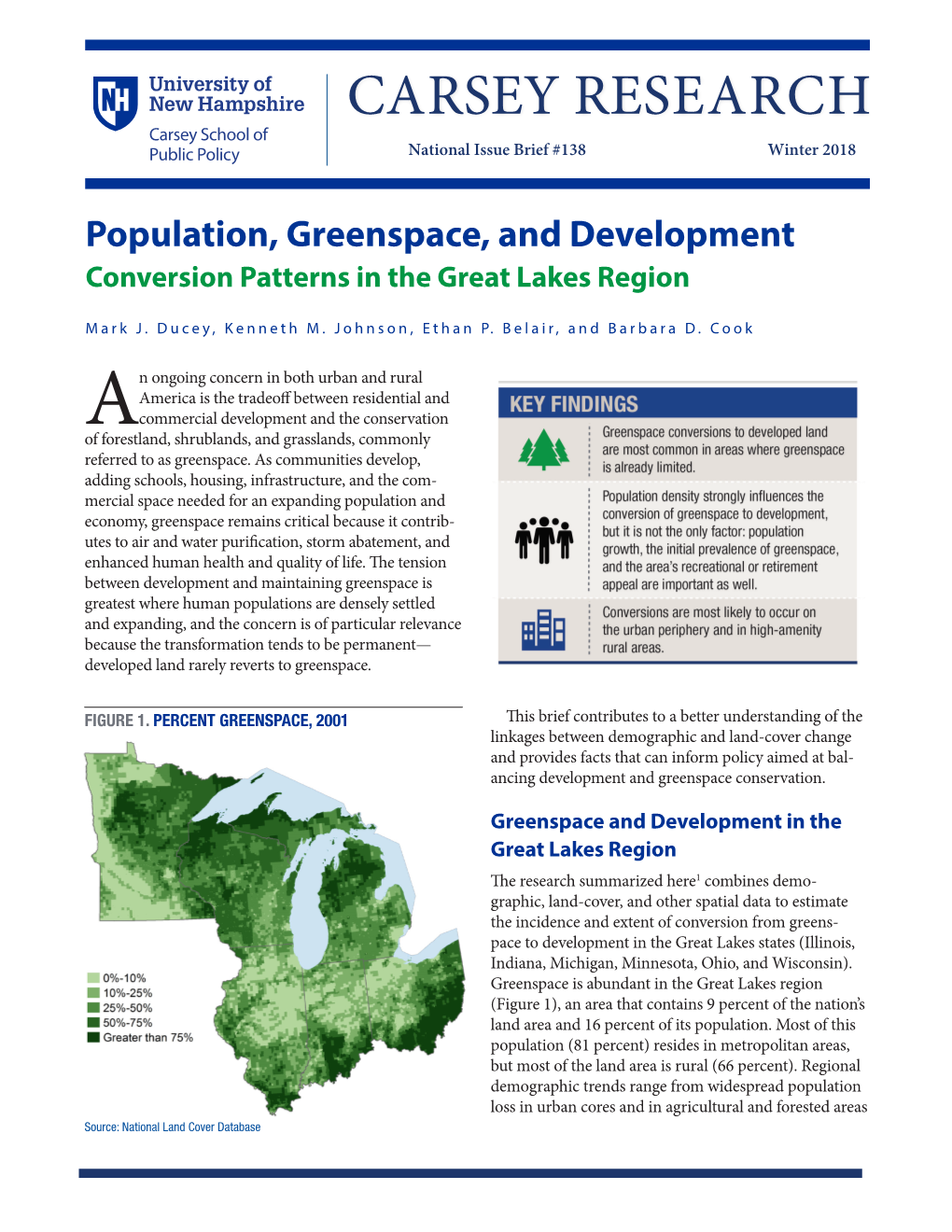 CARSEY RESEARCH Carsey School of Public Policy National Issue Brief #138 Winter 2018