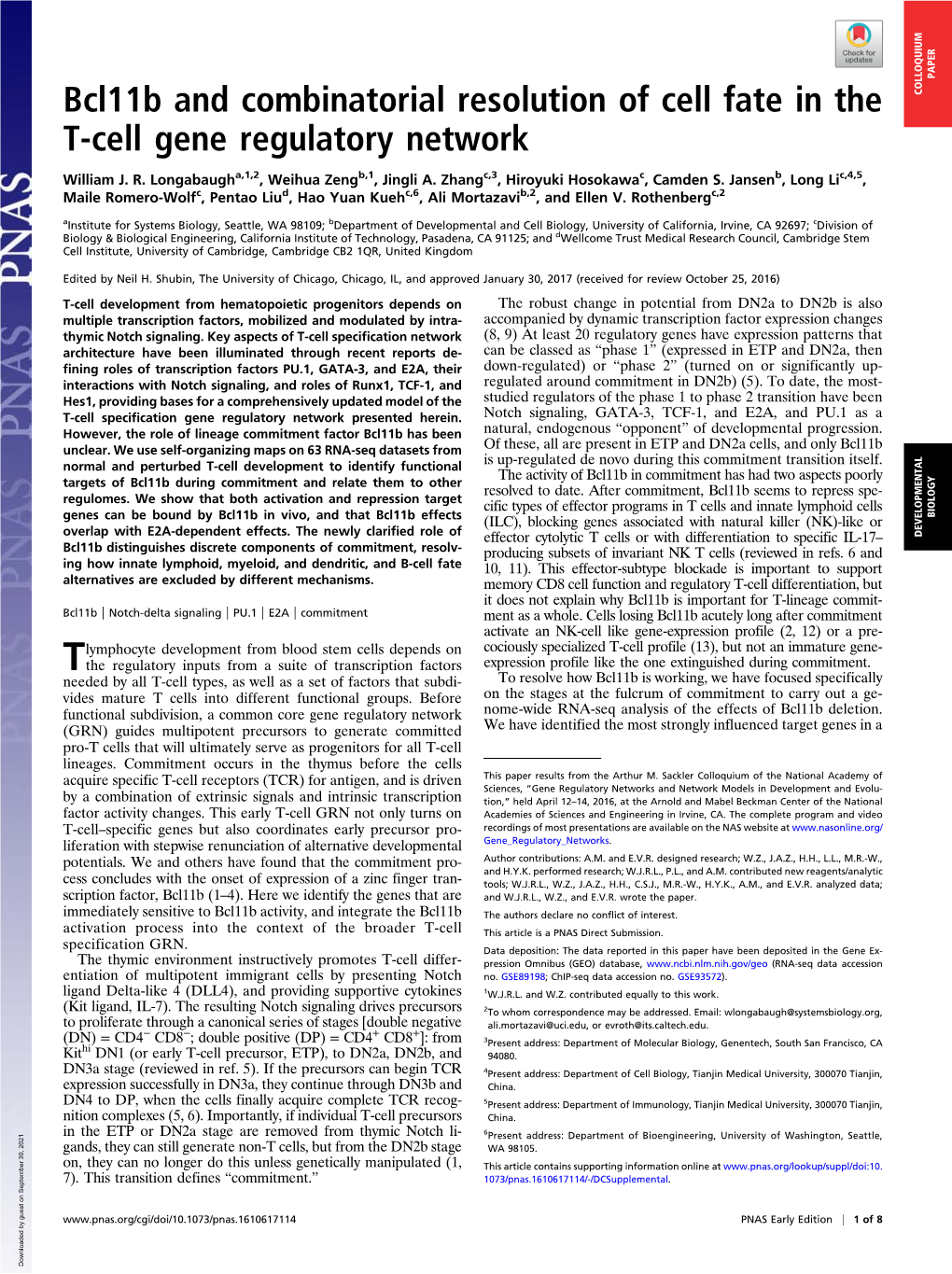 Bcl11b and Combinatorial Resolution of Cell Fate in the T-Cell Gene