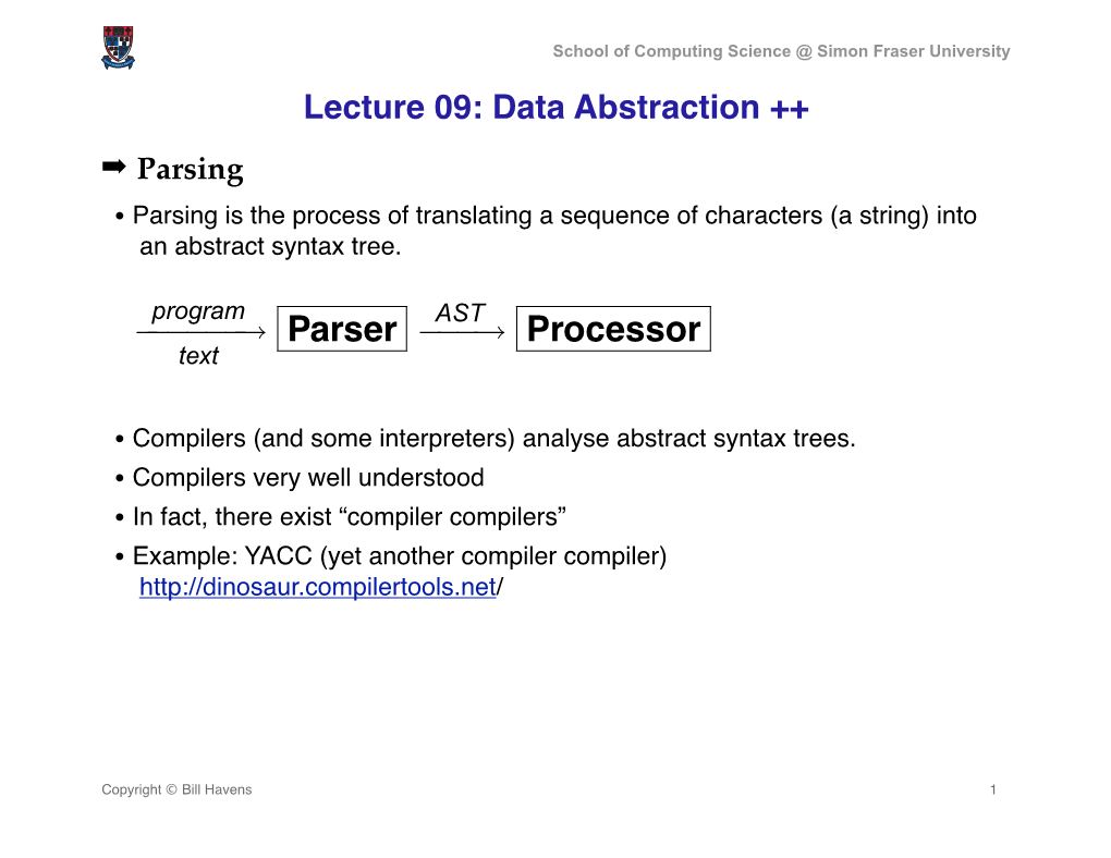 To an Abstract Syntax Tree