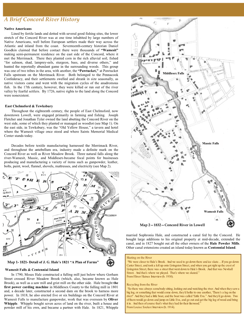 A Brief Concord River History