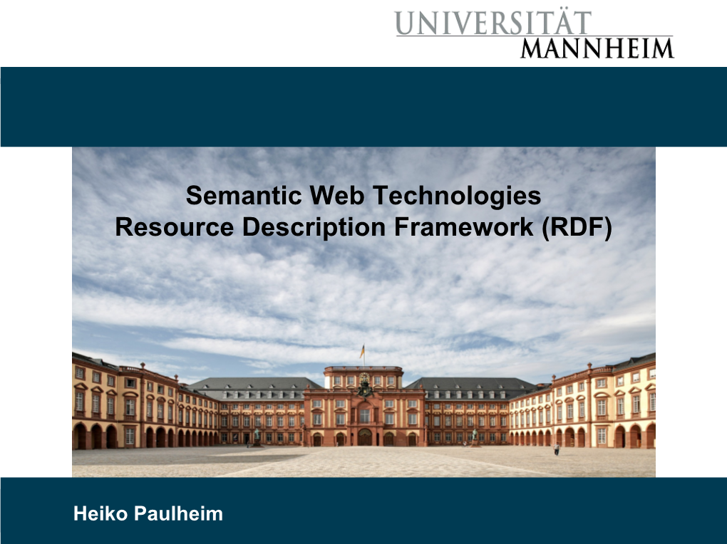 Resource Description Framework (RDF)