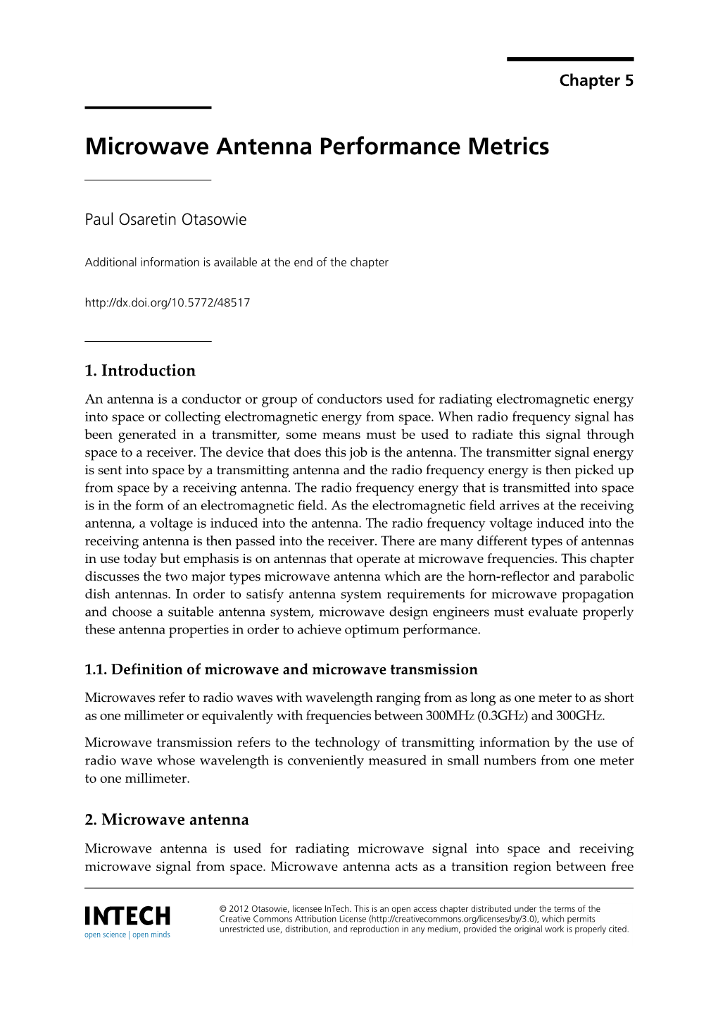 Microwave Antenna Performance Metrics