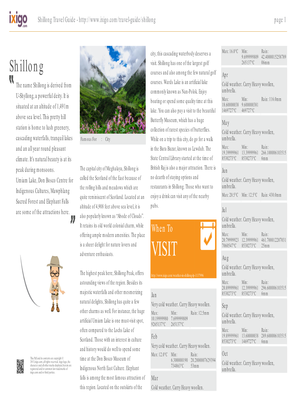 Shillong Travel Guide - Page 1