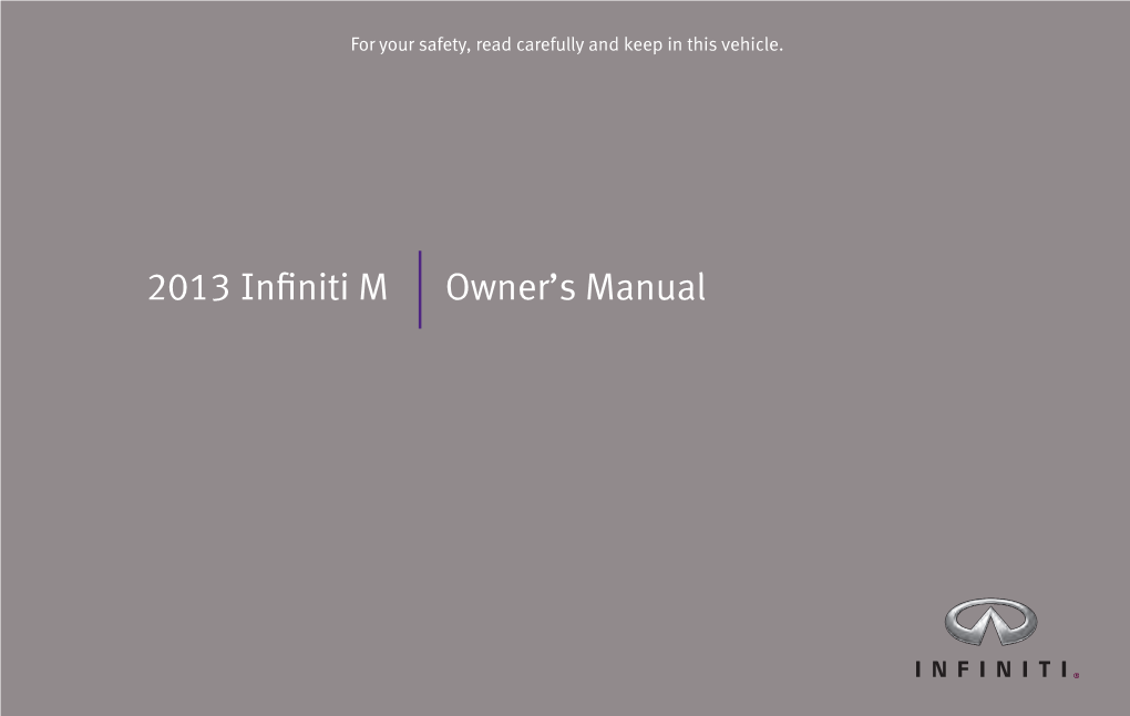 2013 Infiniti M37/M56