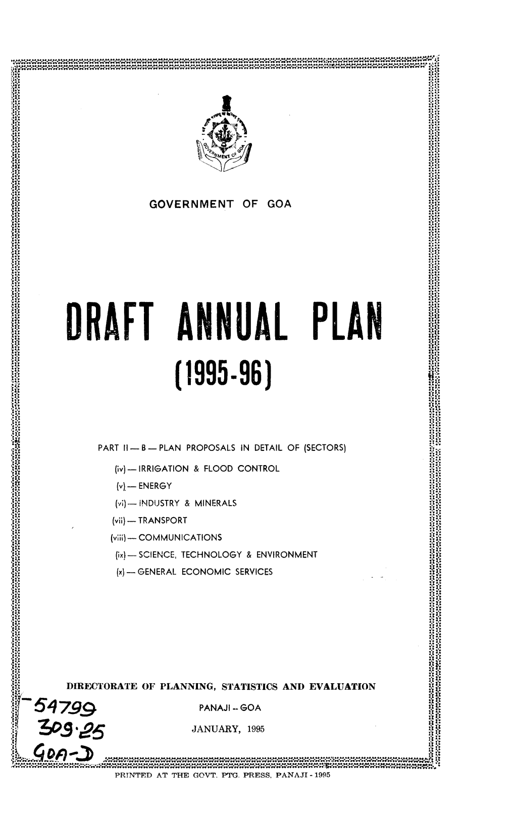 Draft Annual Plan (1995-96)