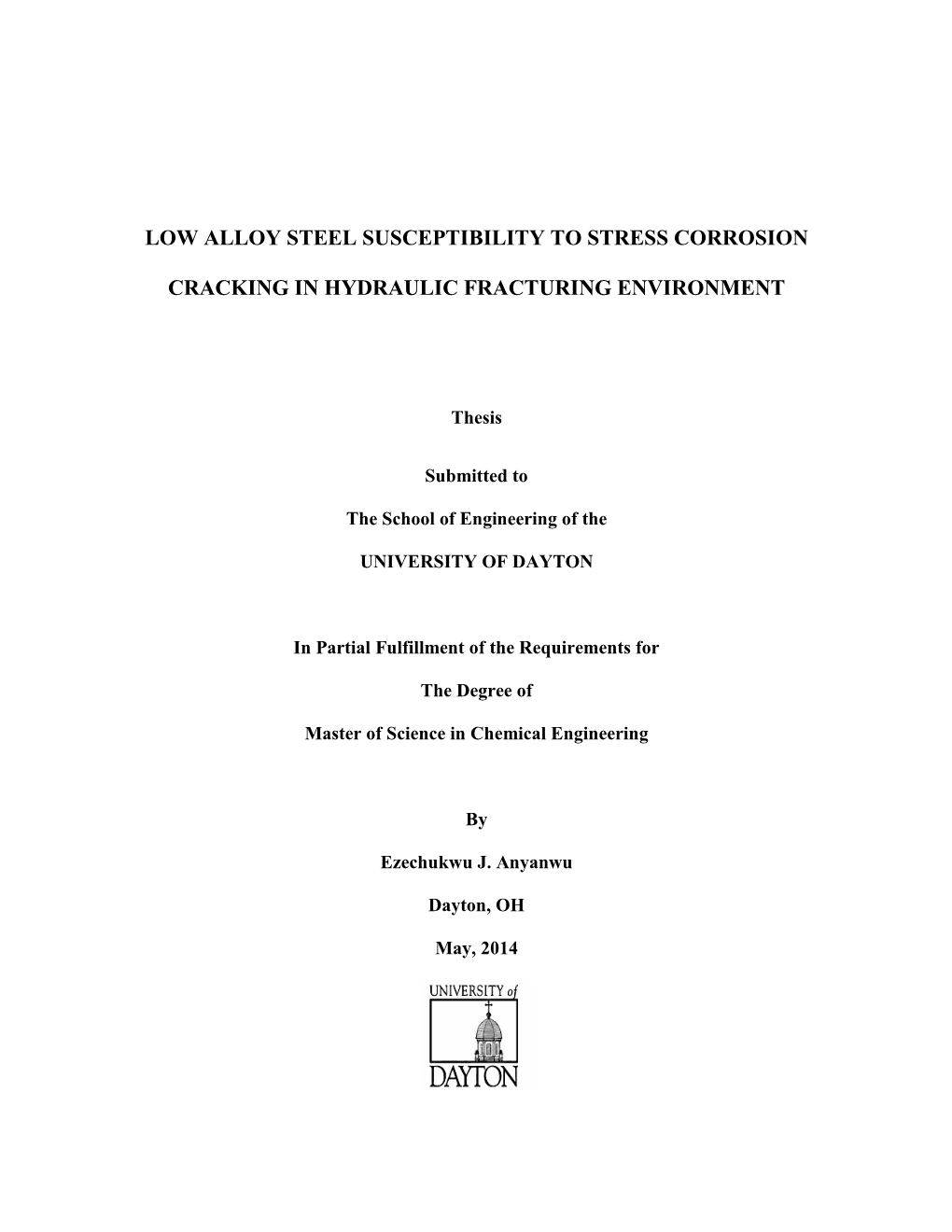 Low Alloy Steel Susceptibility to Stress Corrosion Cracking in Hydraulic