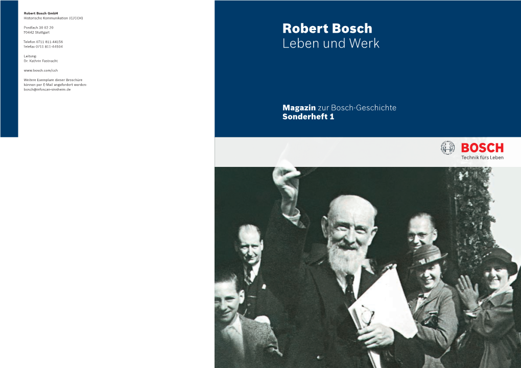 Robert Bosch Leben Und Werk