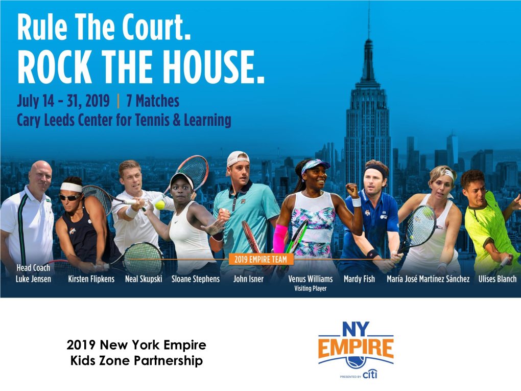2019 New York Empire Kids Zone Partnership World Teamtennis
