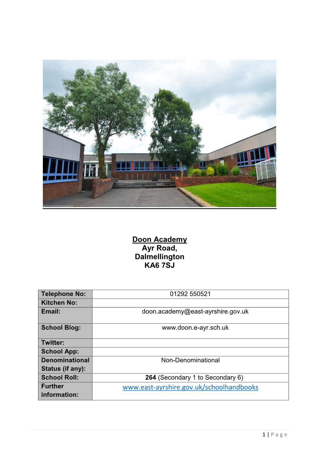 Doon Academy School Handbook