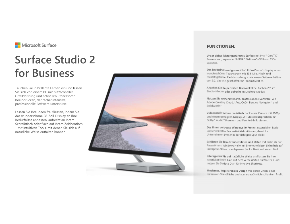 Surface Studio 2 Speicher