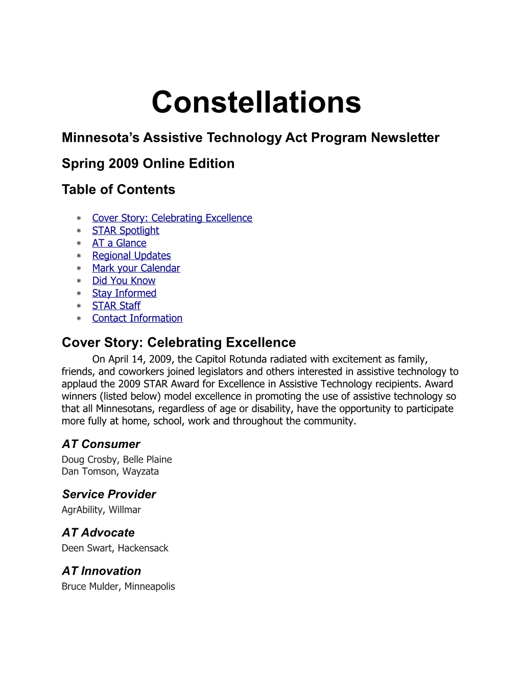 Minnesota S Assistive Technology Act Program Newsletter