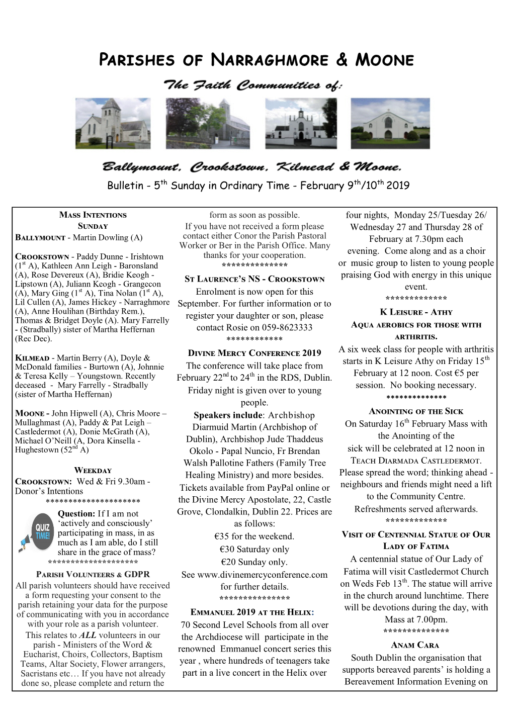 Parishes of Narraghmore & Moone