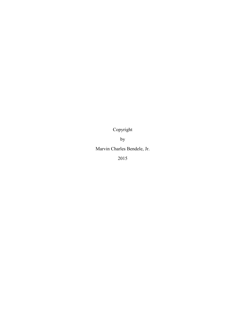 BENDELE-DISSERTATION-2015.Pdf