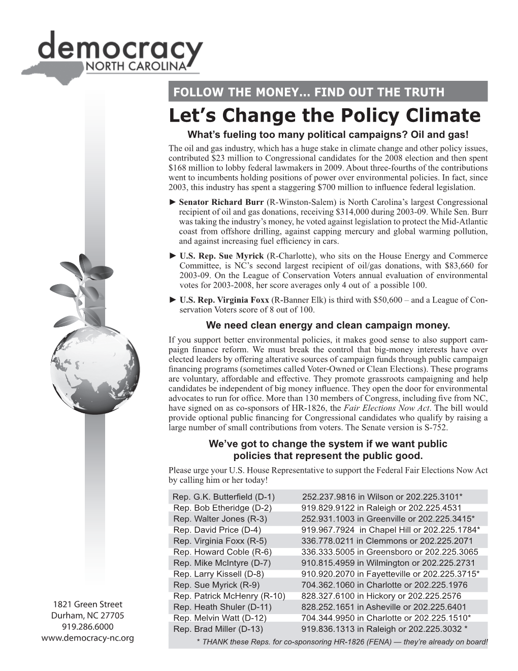 Let's Change the Policy Climate