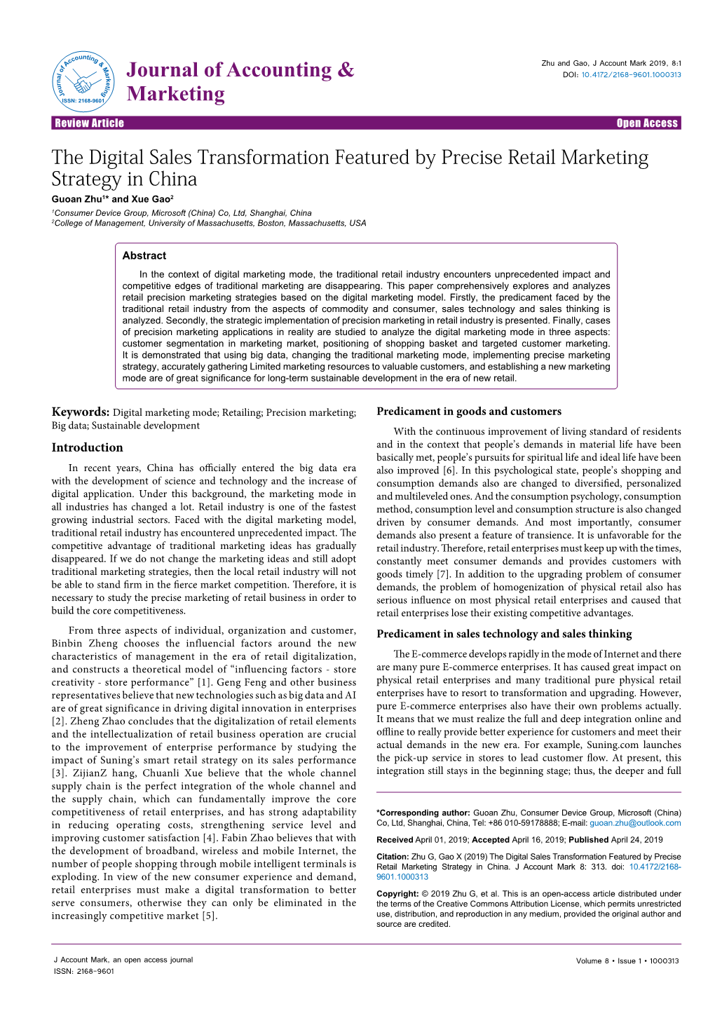 The Digital Sales Transformation Featured by Precise Retail Marketing Strategy in China