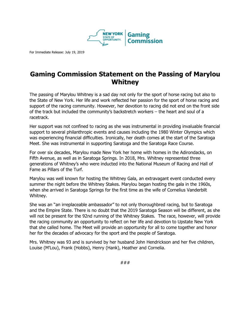 Whitney Statement7.19.19