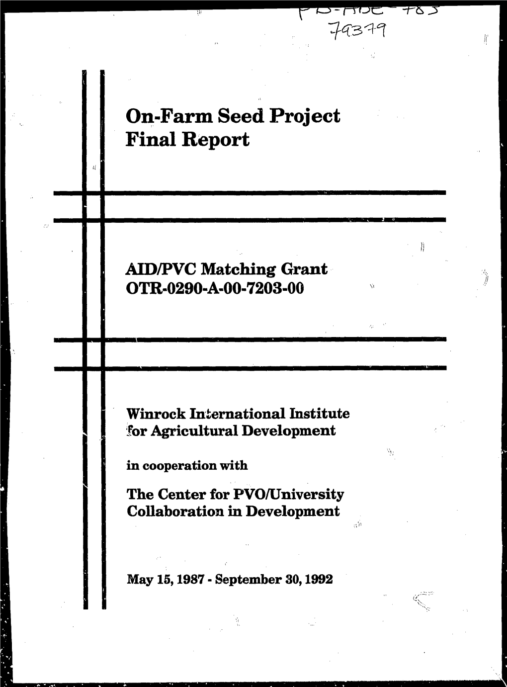 On-Farm Seed Project Final Report