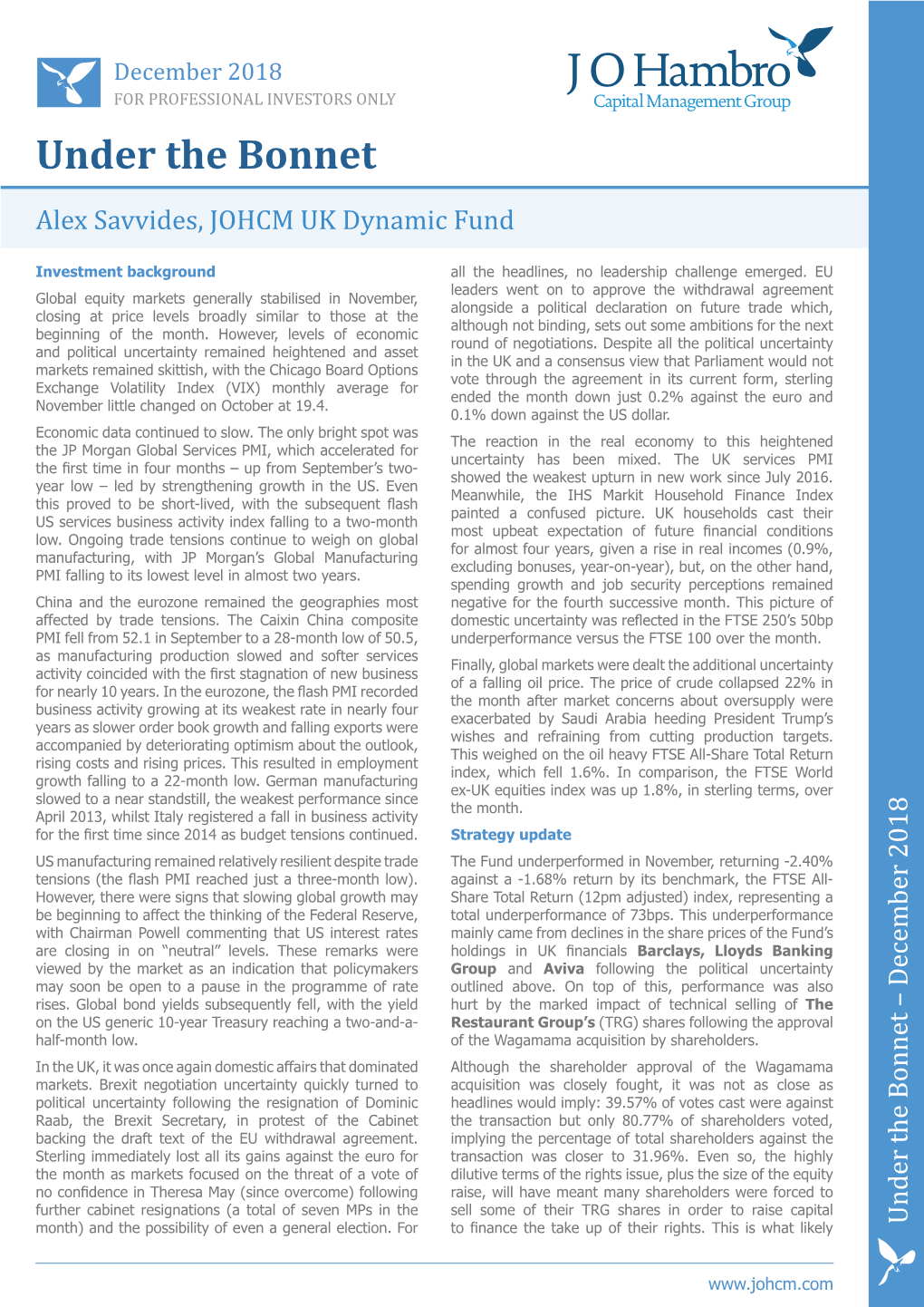 Under the Bonnet Alex Savvides, JOHCM UK Dynamic Fund