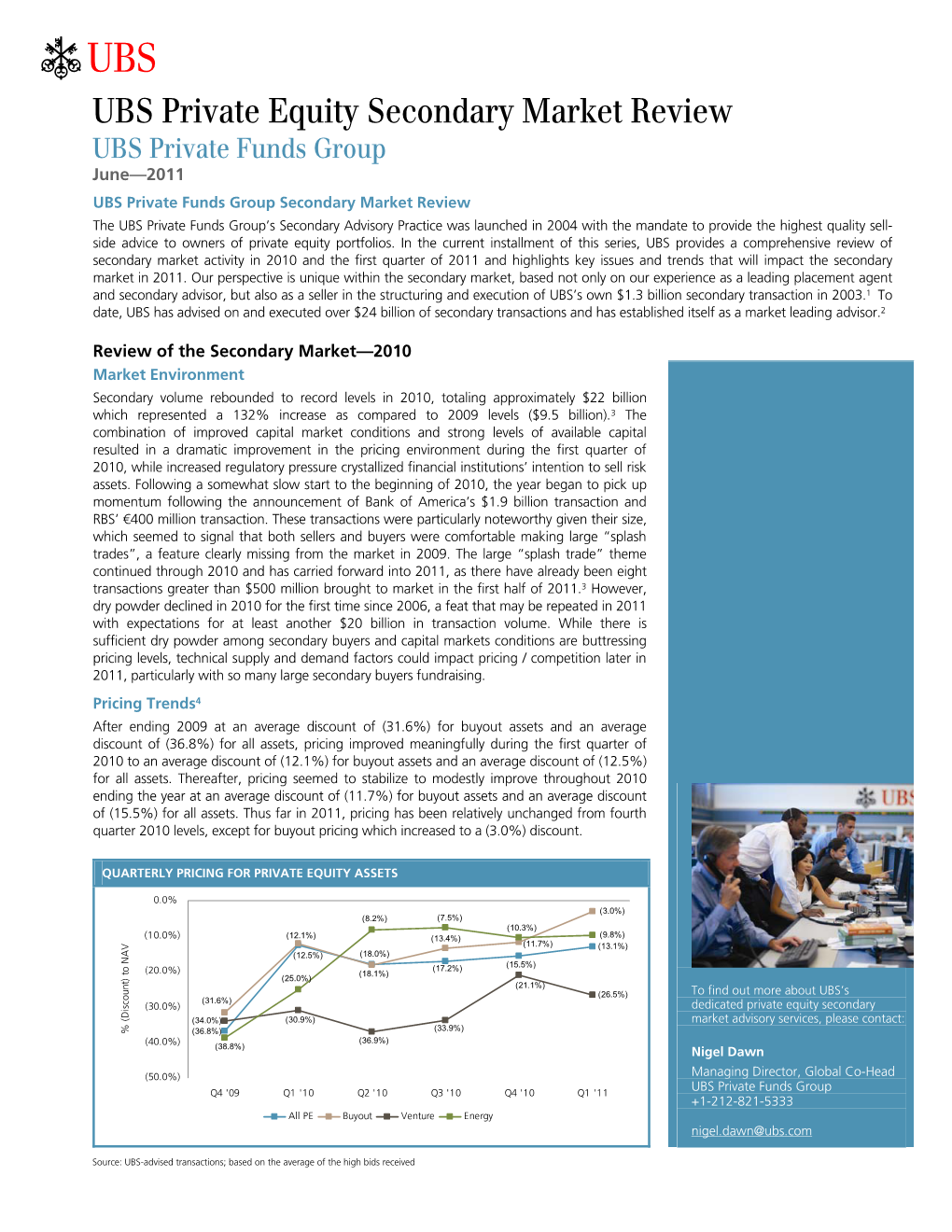 UBS Private Equity Secondary Market Review.Pdf