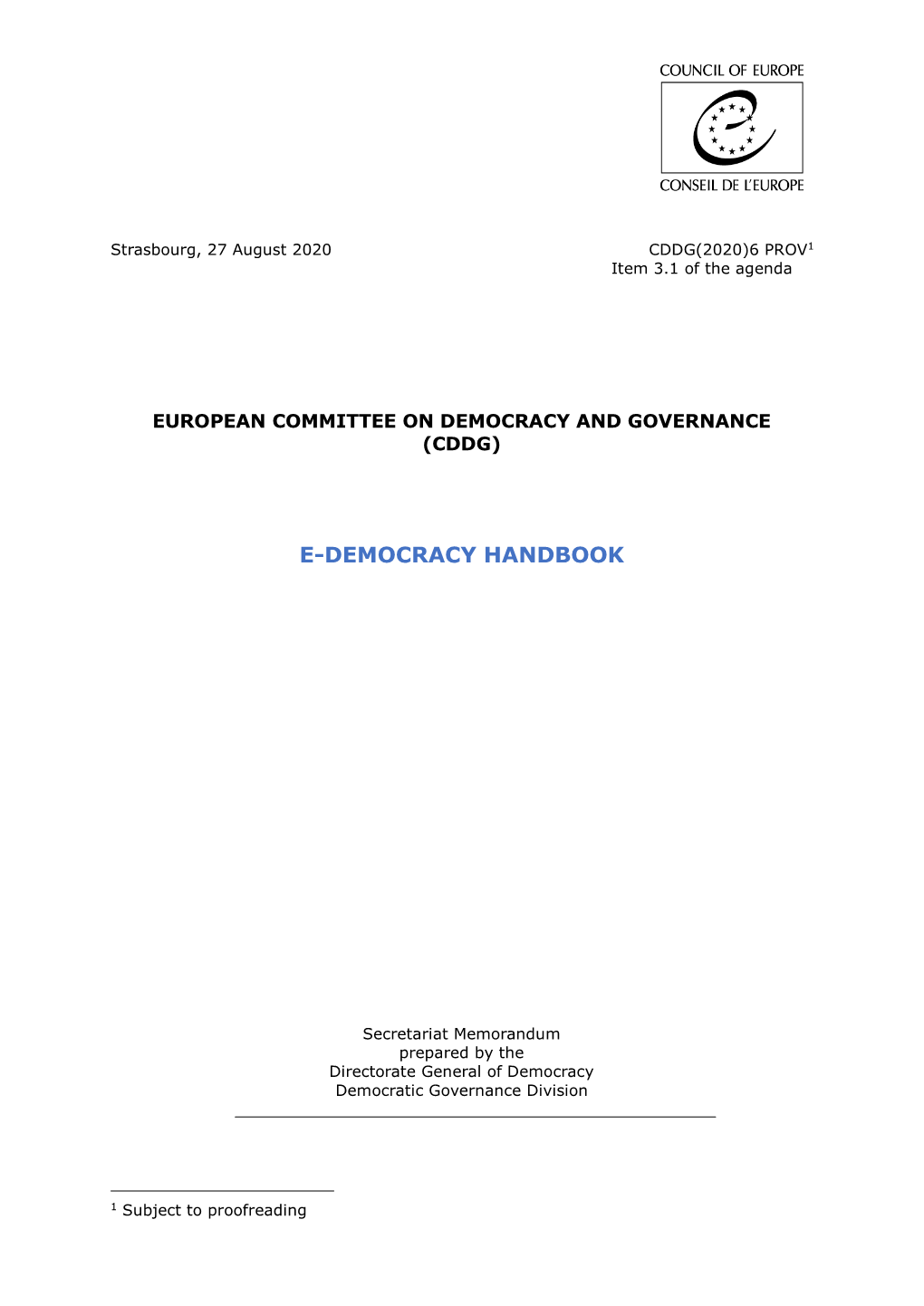 E-Democracy Handbook