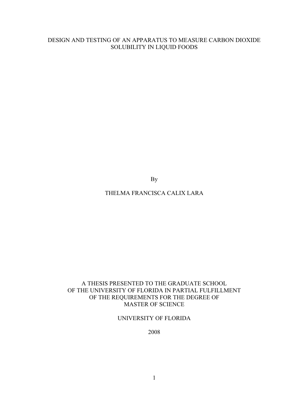 Design and Testing of an Apparatus to Measure Carbon Dioxide Solubility in Liquid Foods