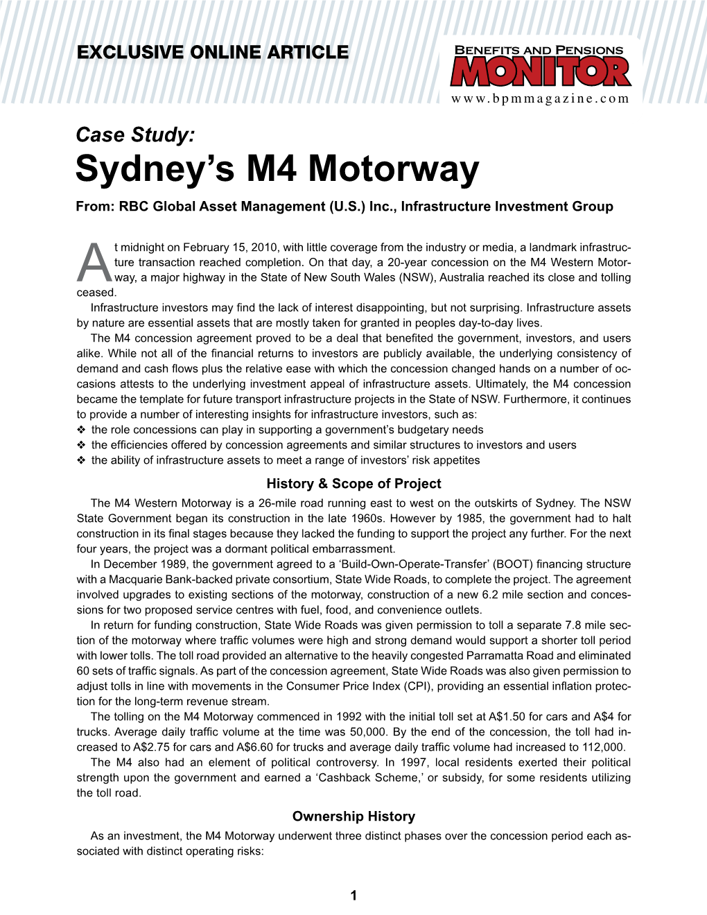 Sydney's M4 Motorway