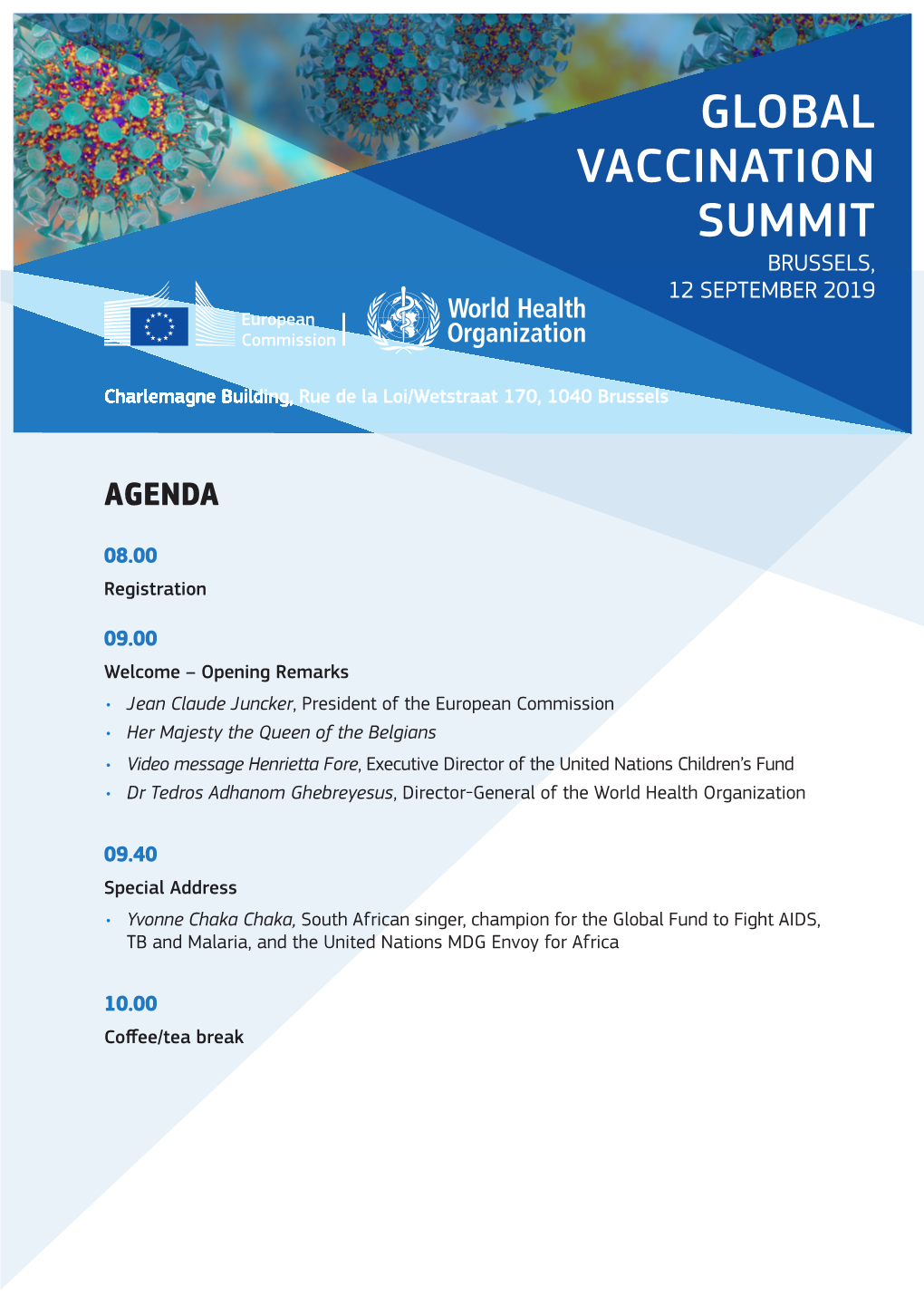Global Vaccination Summit Brussels, 12 September 2019