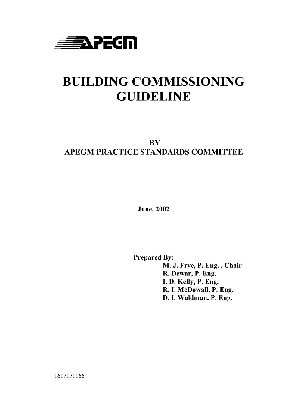 Building Commissioning Guideline