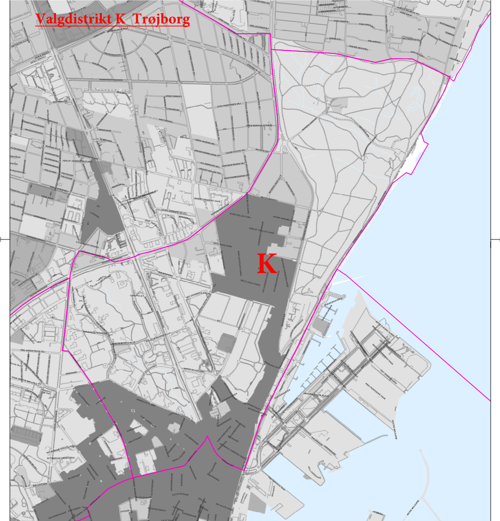 Distrikt K Trøjborg J V STI STI GUSTAV HOLMS VEJ V S E TI BRABRANDSTIENVORREGÅRDS ALLE J RAMPEN RYDERSVEJ SKRÆNTEN