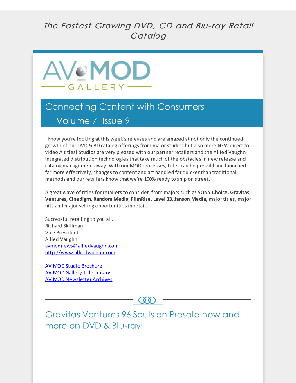 Connecting Content with Consumers Volume 7 Issue 9