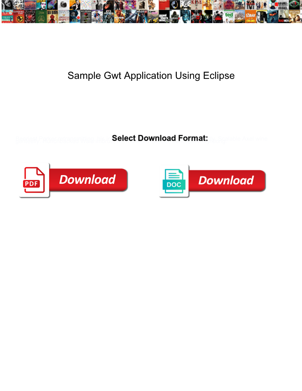 Sample Gwt Application Using Eclipse