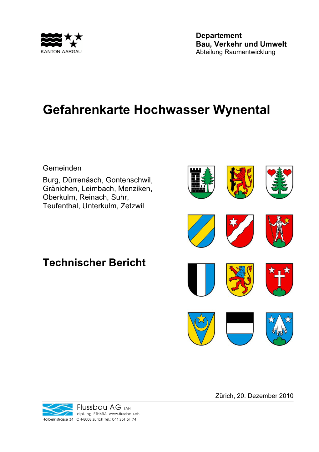 Gefahrenkarte Hochwasser Wynental