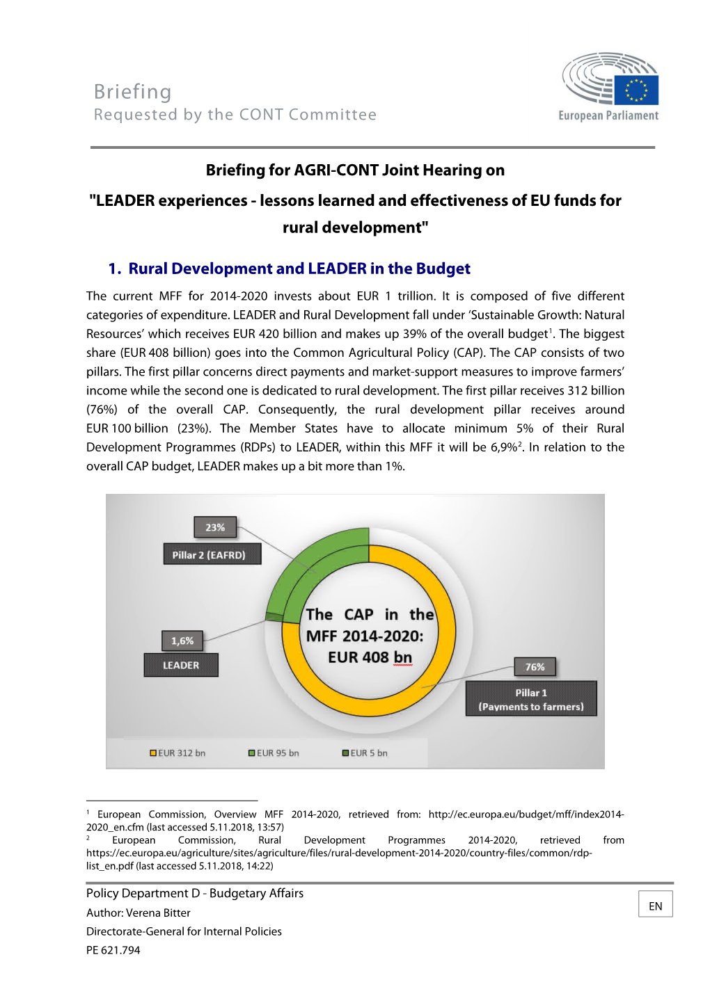 Lessons Learned and Effectiveness of EU Funds for Rural Development