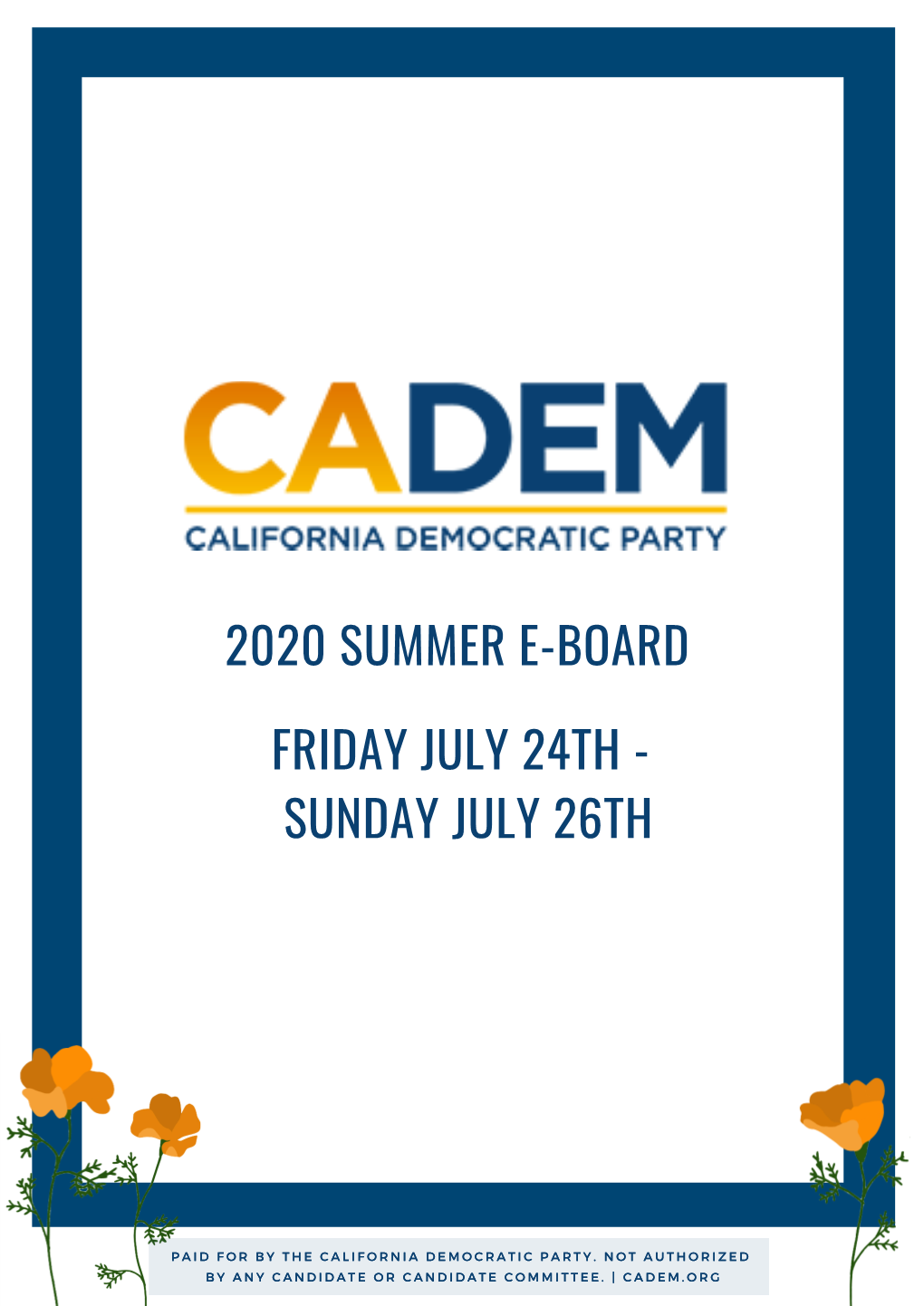 2020 Summer E-Board Friday July 24Th