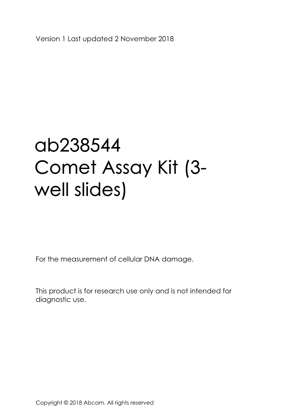 Ab238544 Comet Assay Kit (3- Well Slides)