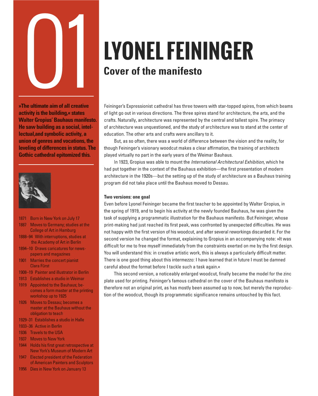 LYONEL FEININGER Cover of the Manifesto