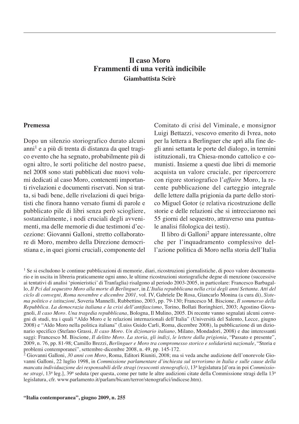 Il Caso Moro Frammenti Di Una Verità Indicibile Giambattista Scirè