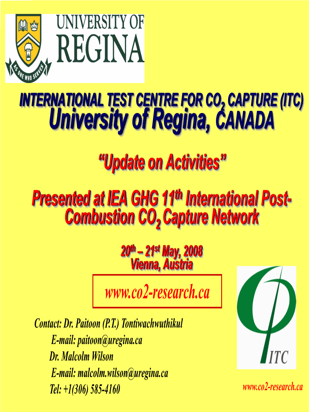 University of Regina, CANADA