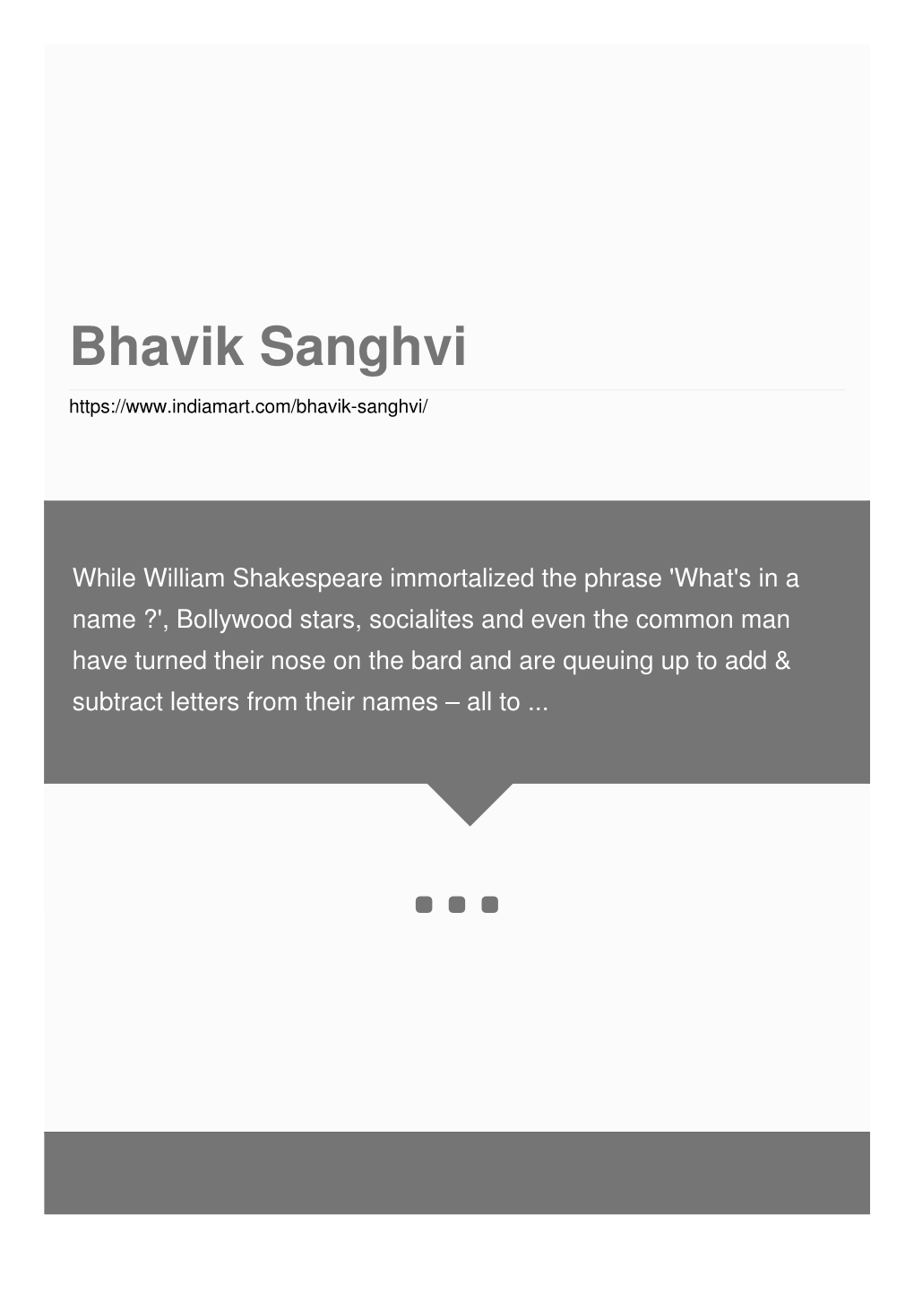 Bhavik Sanghvi