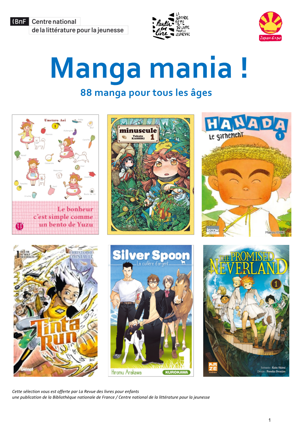Manga Mania ! 88 Manga Pour Tous Les Âges