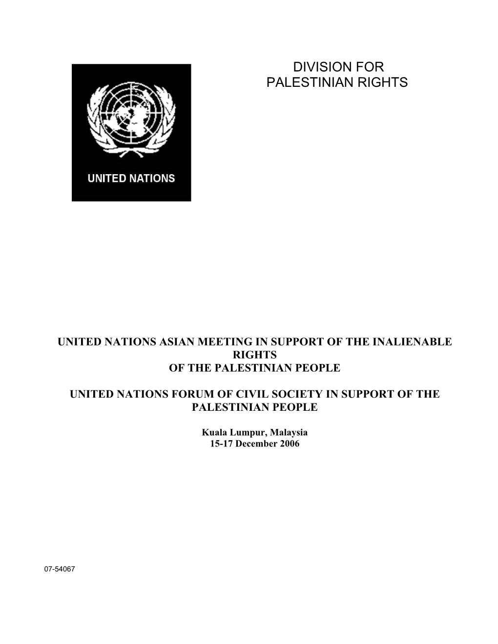 Division for Palestinian Rights